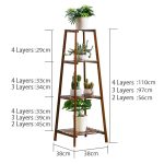 2 tier plant stand nordic style wooden balcony plant shelf 3