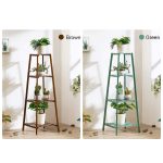 2 tier plant stand nordic style wooden balcony plant shelf 4