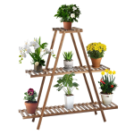 3 Tier Wood Plant Stand Outdoor Plant Shelves Rack Indoor Flower Pots Stand 6