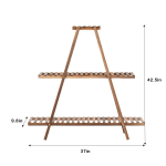 3 Tier Wood Plant Stand Outdoor Plant Shelves Rack Indoor Flower Pots Stand 8