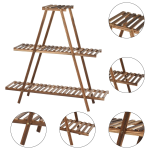 3 Tier Wood Plant Stand Outdoor Plant Shelves Rack Indoor Flower Pots Stand 9