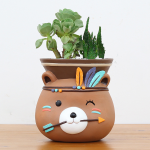 Indian Style Wall Mounted Plant Pot Wall Hanging Succulent Pots Cartoon Animal Shape Resin Indoor Flower Pots for Home Decor 5