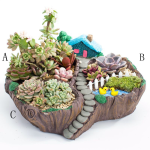 Small Succulent Plant Pots Micro Landscape Gardening Ornaments 3