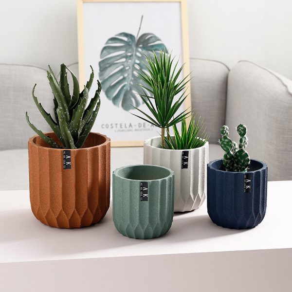 capi cement flower pots nordic geometrical plant pot 1