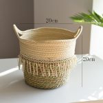 extra large straw woven flower pot nordic rattan flower pot 2