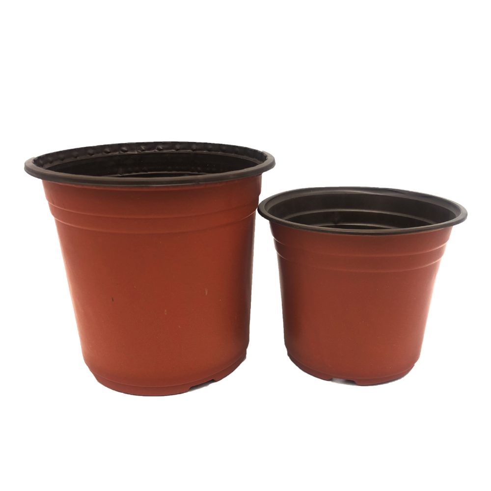 maroon color plastic plant pots nursery plant pots