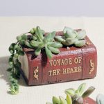 vintage literature book plant pot resin succulent plant pot 6