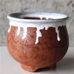 wide retro ceramic flower pots for home balcony 3