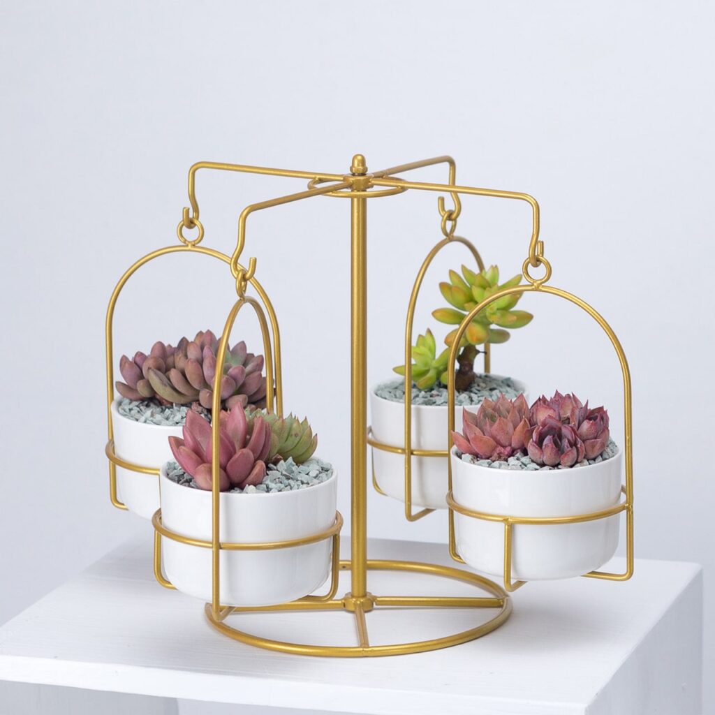 wire plant pot stand cable style hanging stand