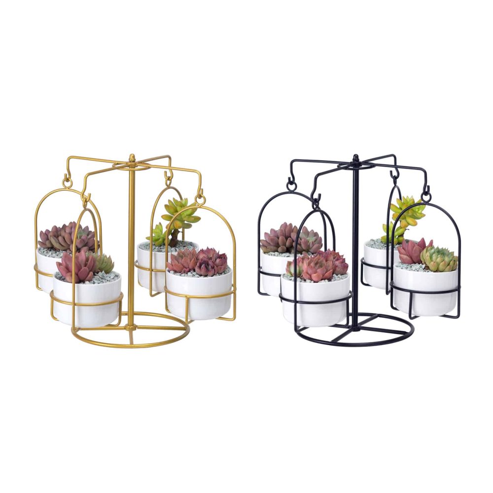 wire plant pot stand cable style hanging stand 2