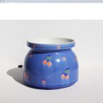 Ceramic Hand Painted Blue Succulent Plant Pots 2